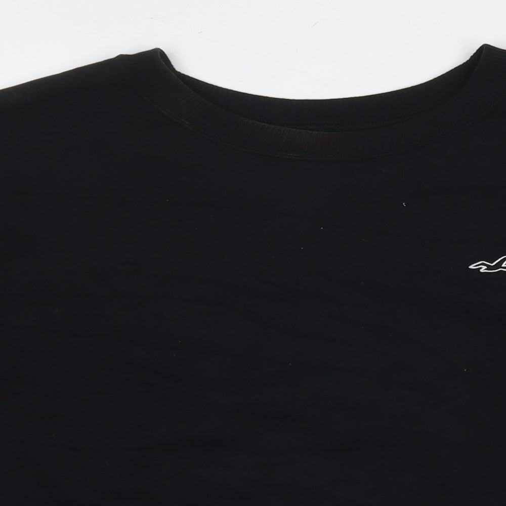 Hollister Womens Black Cotton Pullover Sweatshirt Size M Pullover