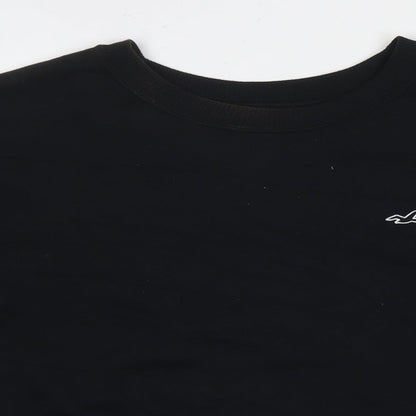 Hollister Womens Black Cotton Pullover Sweatshirt Size M Pullover
