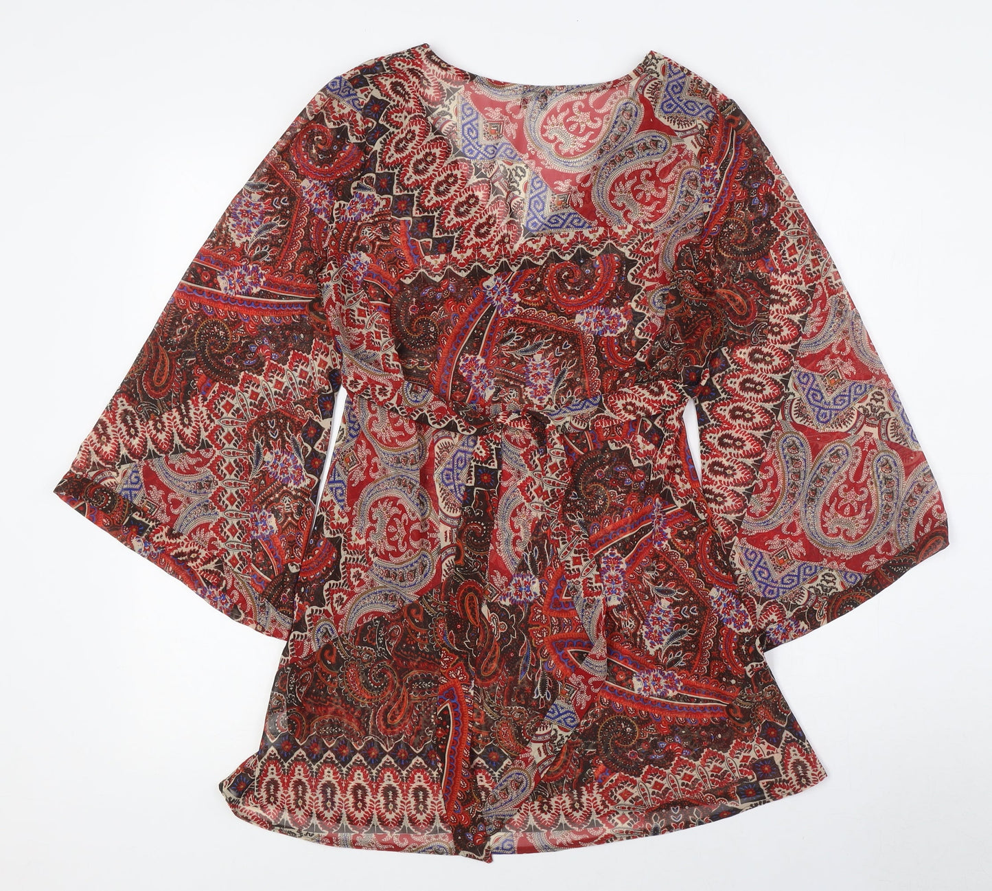 Womens UK Size 8 M&Co Multicoloured Tunic Blouse