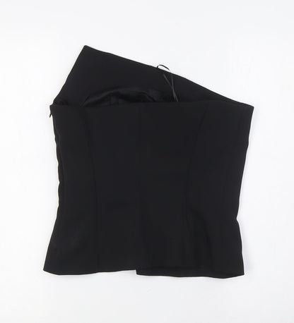 Zara Womens Black Polyester Basic Blouse Size M Off the Shoulder - Evening Wear