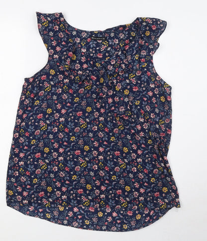 Womens UK Size 10 Encuentro Multicoloured Basic Blouse