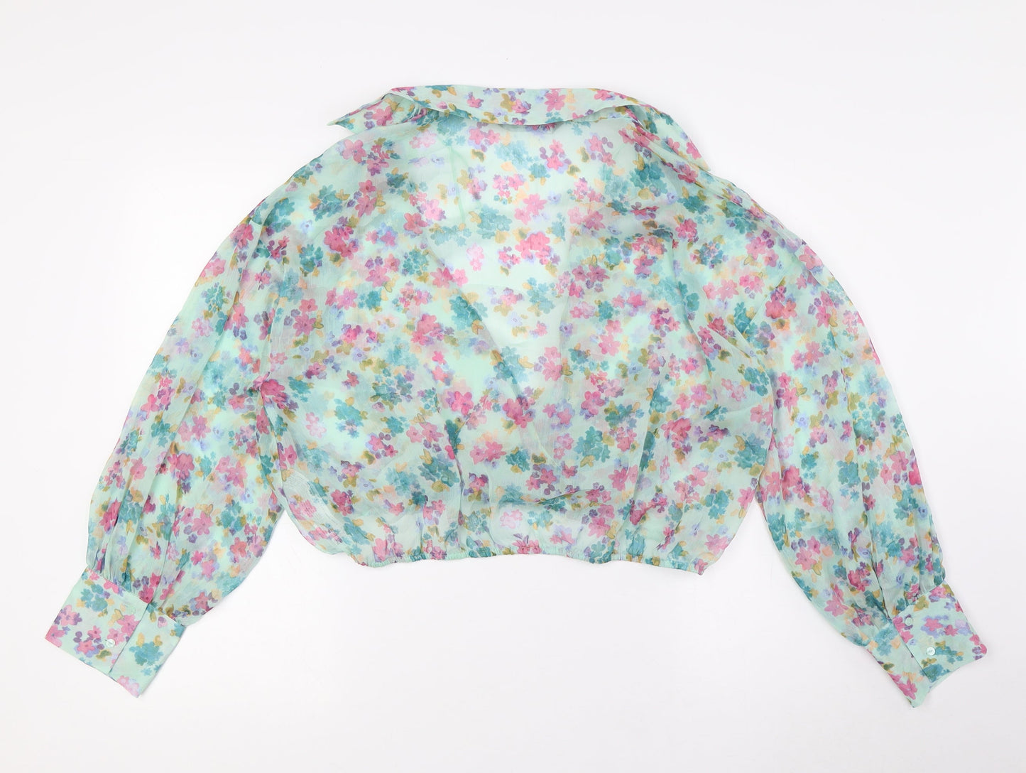 Womens UK Size XL Zara Multicoloured Basic Blouse