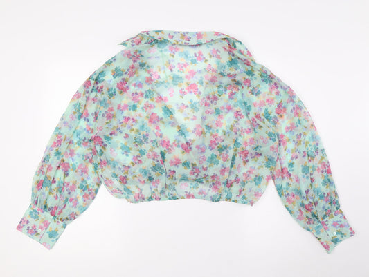 Womens UK Size XL Zara Multicoloured Basic Blouse