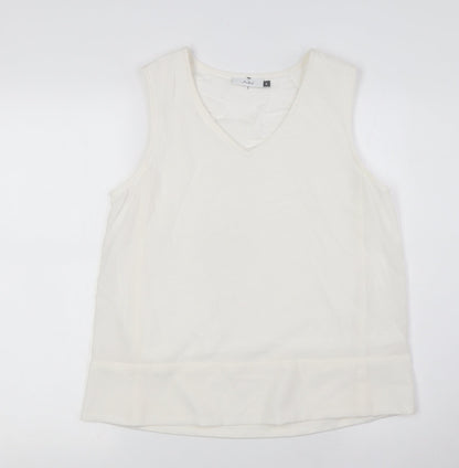 Womens UK Size S Adini Ivory Basic Blouse