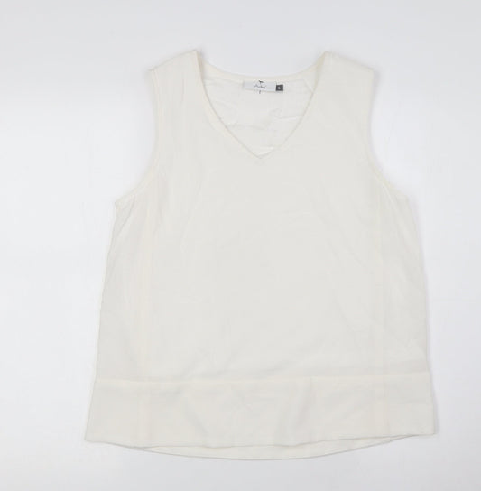 Womens UK Size S Adini Ivory Basic Blouse