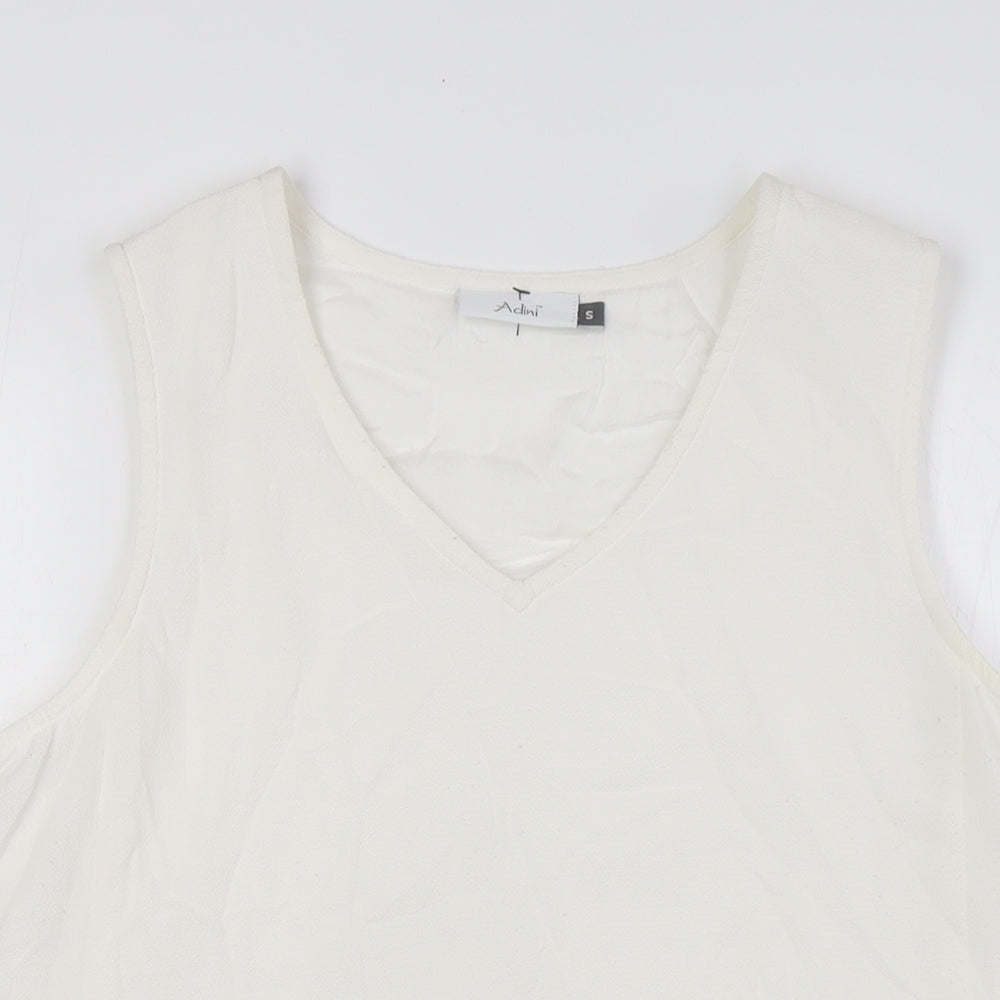Womens UK Size S Adini Ivory Basic Blouse