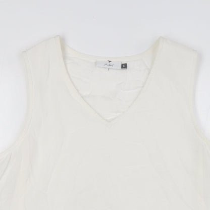 Womens UK Size S Adini Ivory Basic Blouse