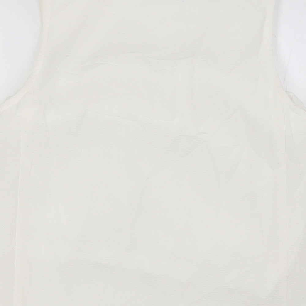 Womens UK Size S Adini Ivory Basic Blouse
