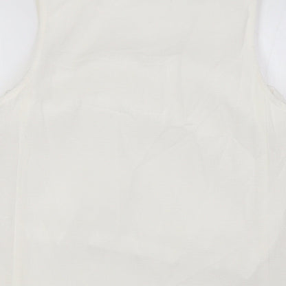 Womens UK Size S Adini Ivory Basic Blouse