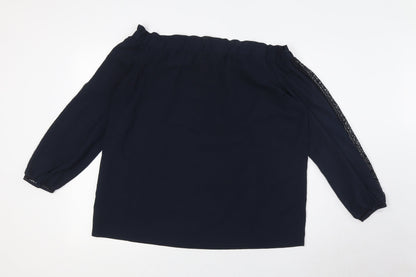 Womens UK Size 16 NEXT Blue Basic Blouse