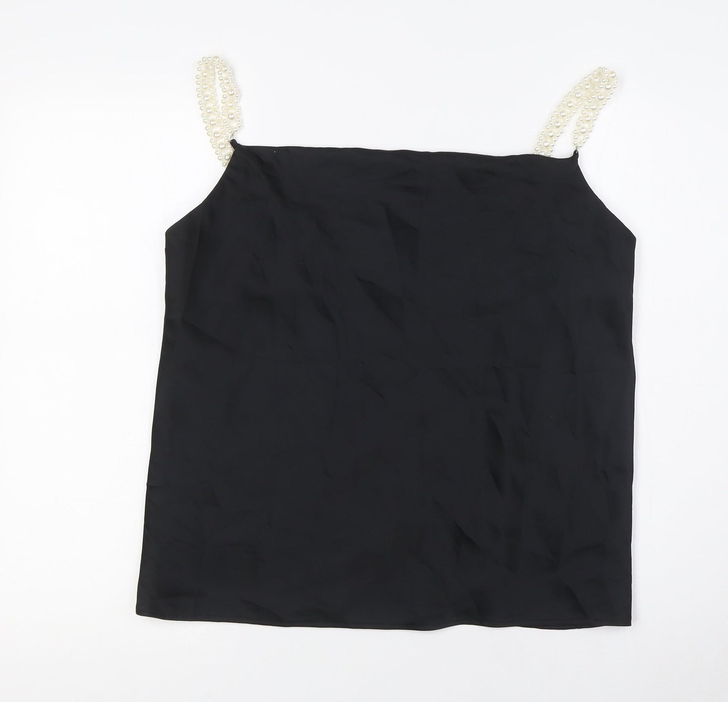 Womens UK Size 12 River Island Black Camisole Blouse