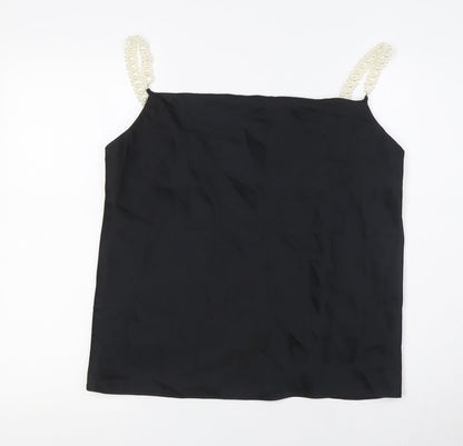 Womens UK Size 12 River Island Black Camisole Blouse