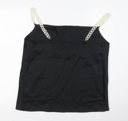 Womens UK Size 12 River Island Black Camisole Blouse