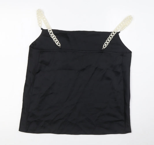 Womens UK Size 12 River Island Black Camisole Blouse