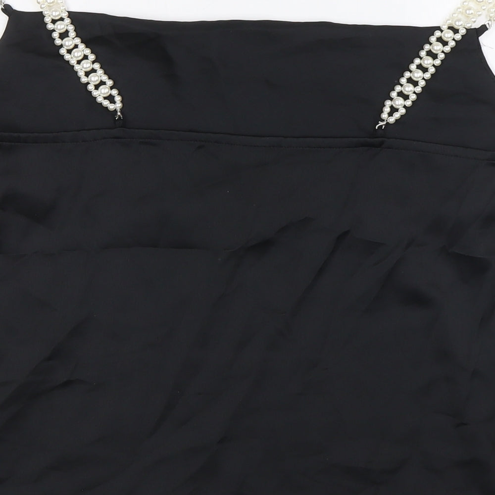 Womens UK Size 12 River Island Black Camisole Blouse