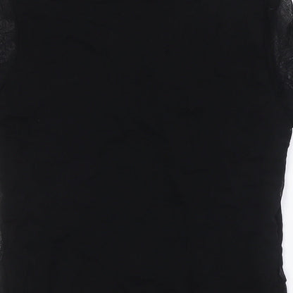 Womens UK Size 12 BM Black Basic T-Shirt