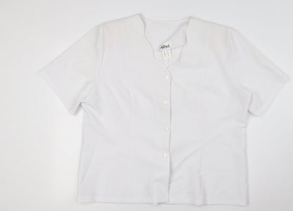 Womens UK Size 22 Afibel White Basic Blouse