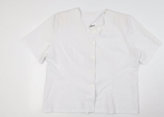 Womens UK Size 22 Afibel White Basic Blouse