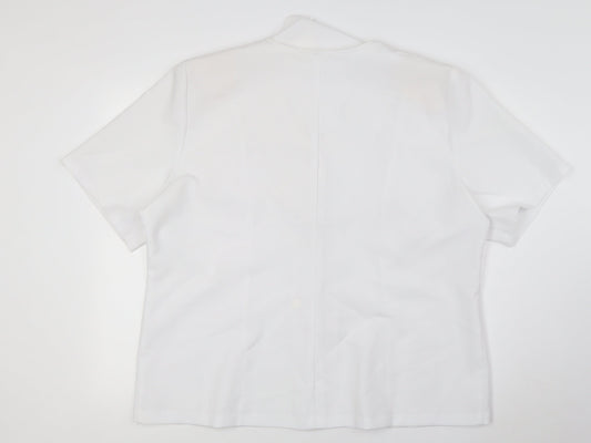Womens UK Size 22 Afibel White Basic Blouse