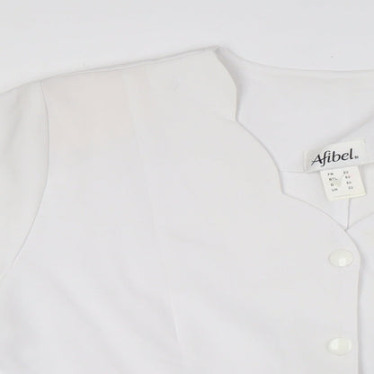 Womens UK Size 22 Afibel White Basic Blouse