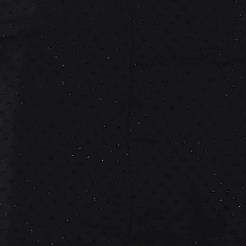 Womens UK Size 10 Roman Black Basic T-Shirt