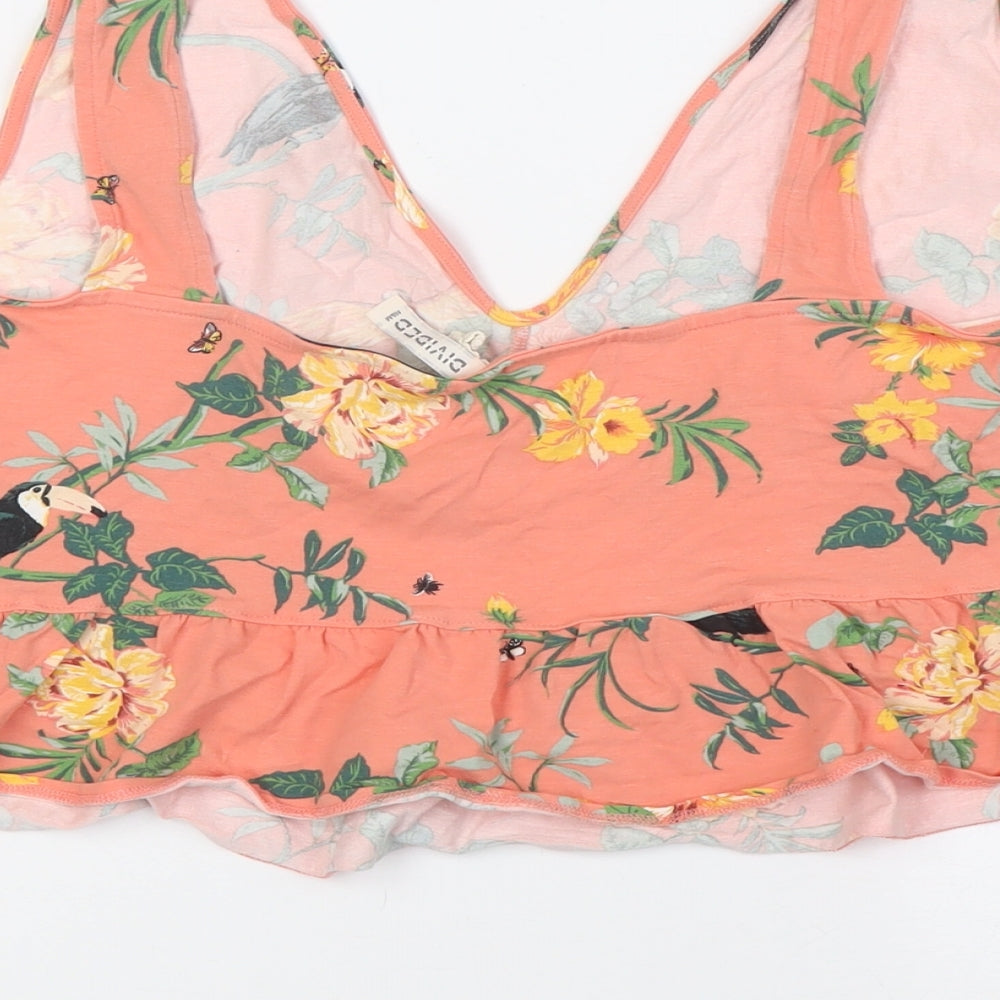 Womens UK Size XL Divided by H&M Multicoloured Cropped Tank
