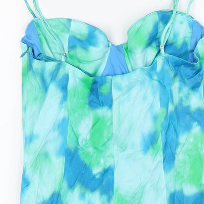 Zara Womens Multicoloured Polyester Bodysuit One-Piece Size XL Zip