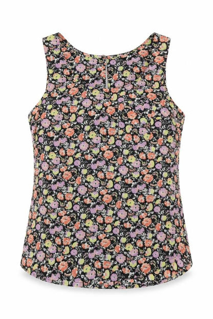 Oasis Womens Multicoloured Floral Polyester Camisole Blouse Size 8 Round Neck
