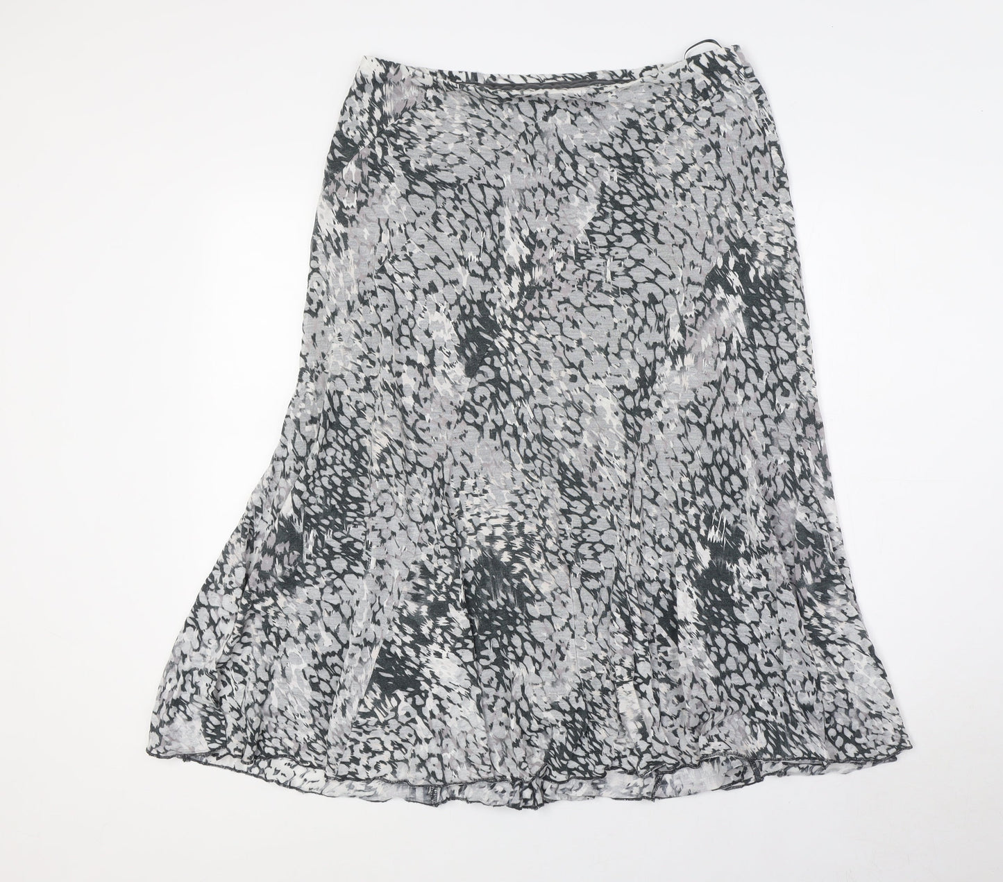 Per Una Womens Grey Polyester A-Line Skirt Size 14