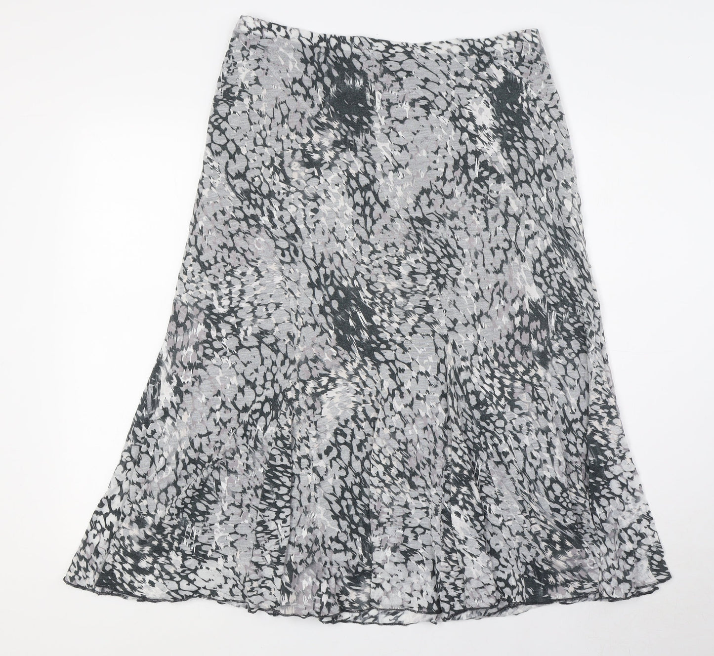 Per Una Womens Grey Polyester A-Line Skirt Size 14