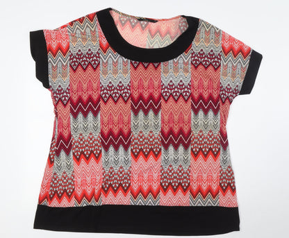 Womens UK Size 22 BM Multicoloured Basic T-Shirt