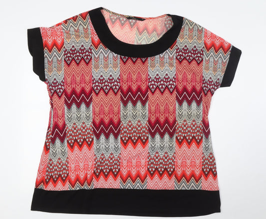 Womens UK Size 22 BM Multicoloured Basic T-Shirt