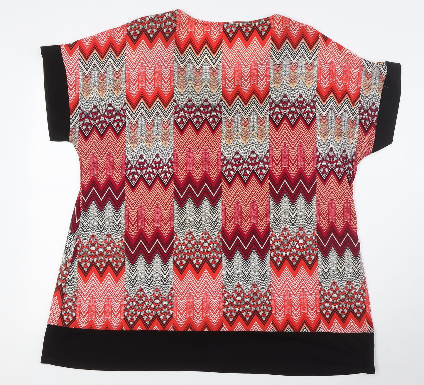 Womens UK Size 22 BM Multicoloured Basic T-Shirt