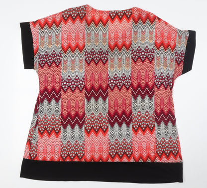 Womens UK Size 22 BM Multicoloured Basic T-Shirt
