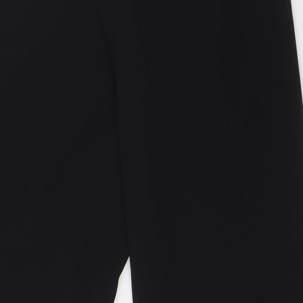 Divided by H&M Womens Black Polyester Trousers Size 6 L25 in Regular Zip - Elasticated Waist