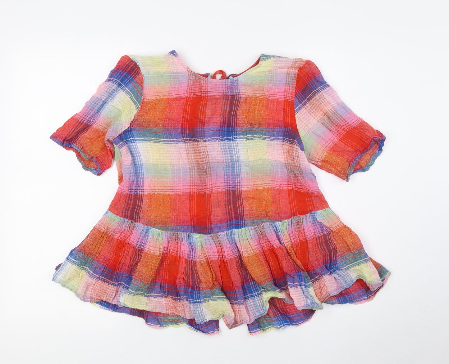 Womens UK Size S Zara Multicoloured Basic Button-Up