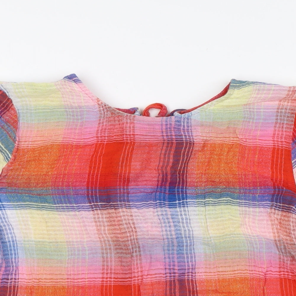 Womens UK Size S Zara Multicoloured Basic Button-Up