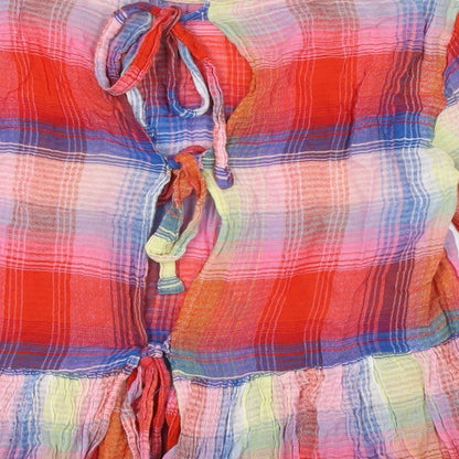 Womens UK Size S Zara Multicoloured Basic Button-Up