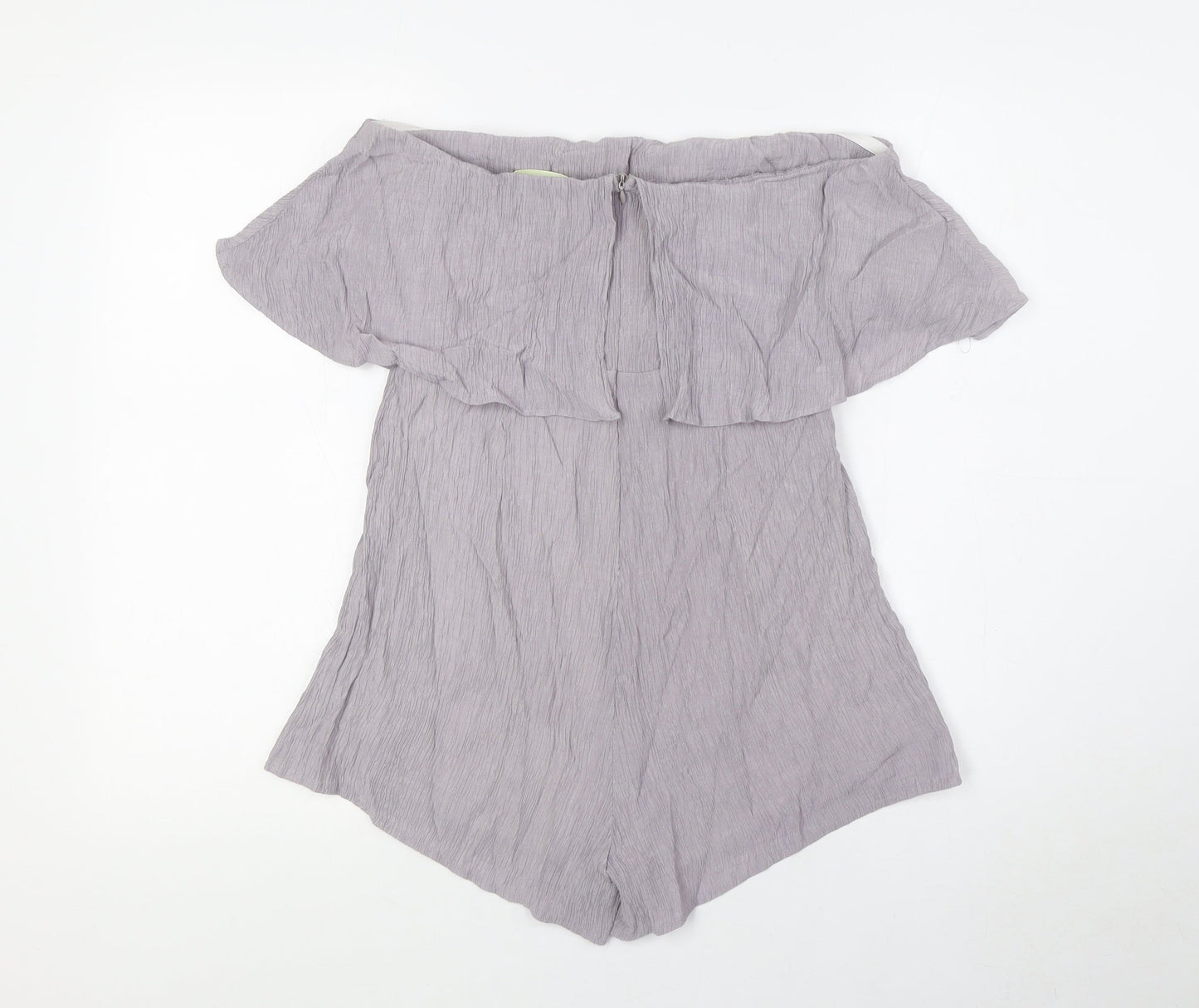 Love & Other Things Womens Grey Polyester Playsuit One-Piece Size L Zip - Strapless
