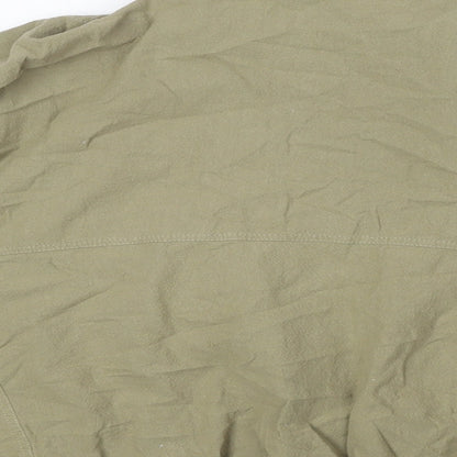 Womens UK Size M Pull&Bear Green Basic Button-Up