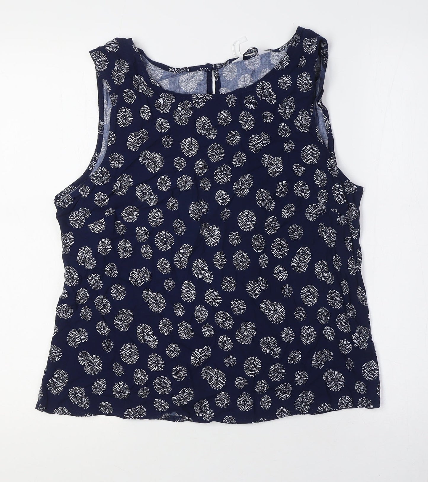 Womens UK Size 12 Classic Blue Camisole Blouse