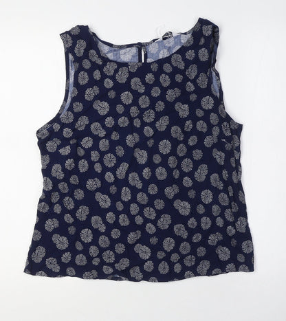 Womens UK Size 12 Classic Blue Camisole Blouse