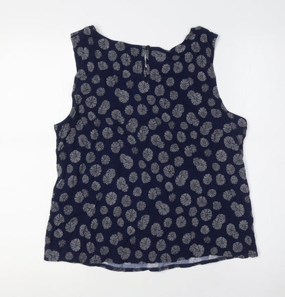 Womens UK Size 12 Classic Blue Camisole Blouse
