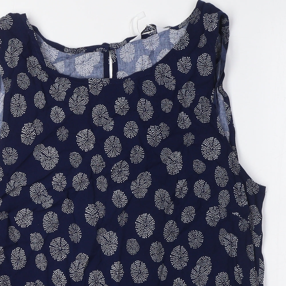 Womens UK Size 12 Classic Blue Camisole Blouse