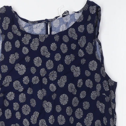 Womens UK Size 12 Classic Blue Camisole Blouse
