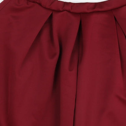 Boohoo Womens Red Polyester Swing Skirt Size 14