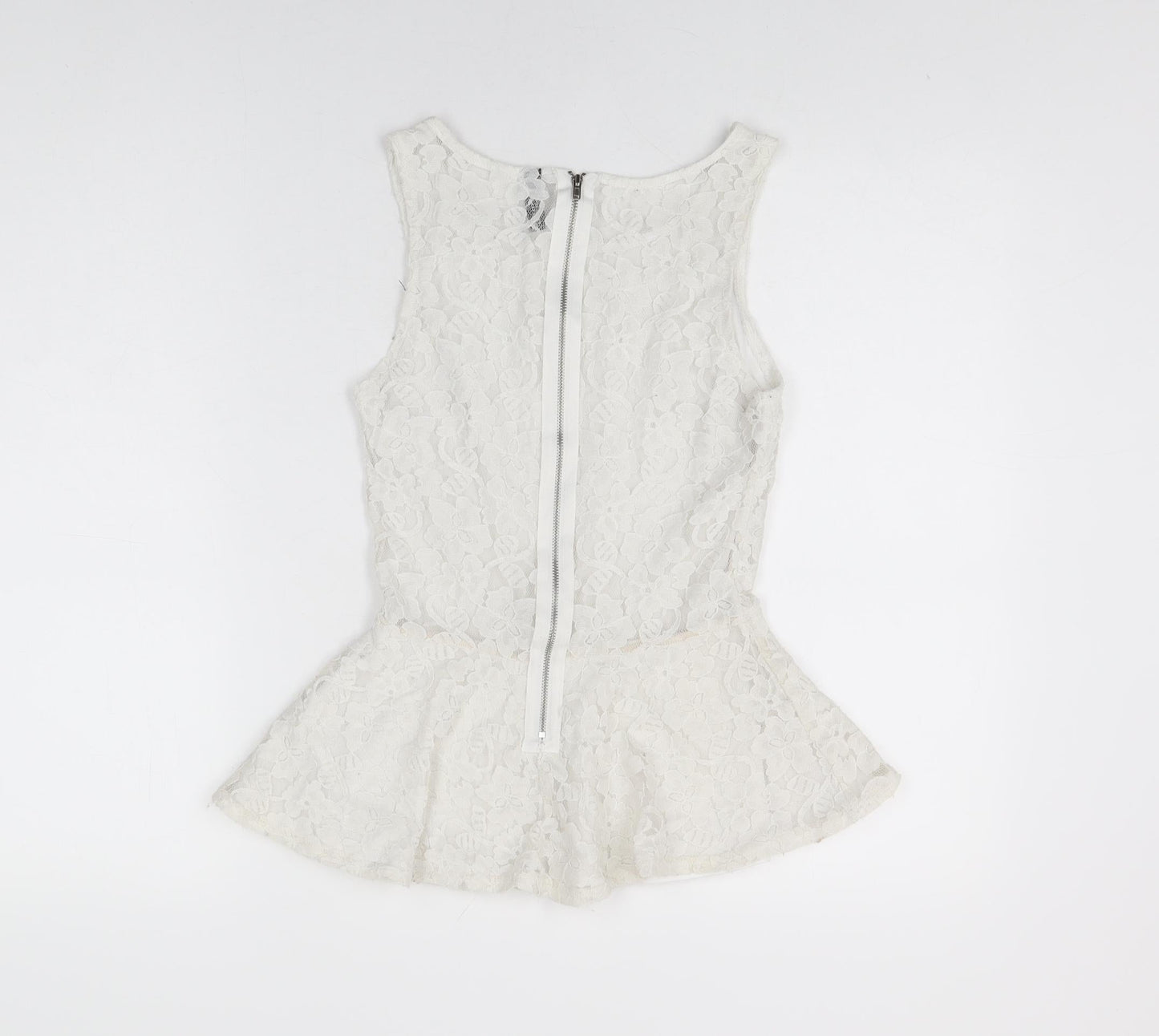 Womens UK Size S H&M White Basic T-Shirt