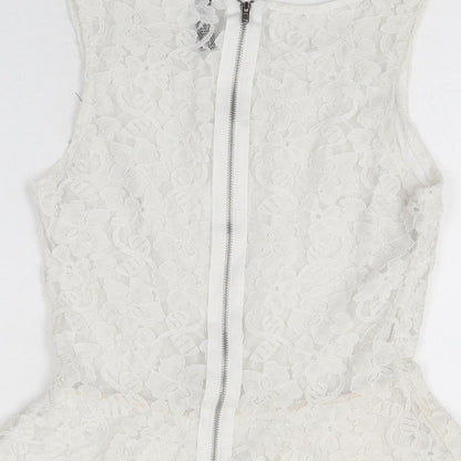 Womens UK Size S H&M White Basic T-Shirt