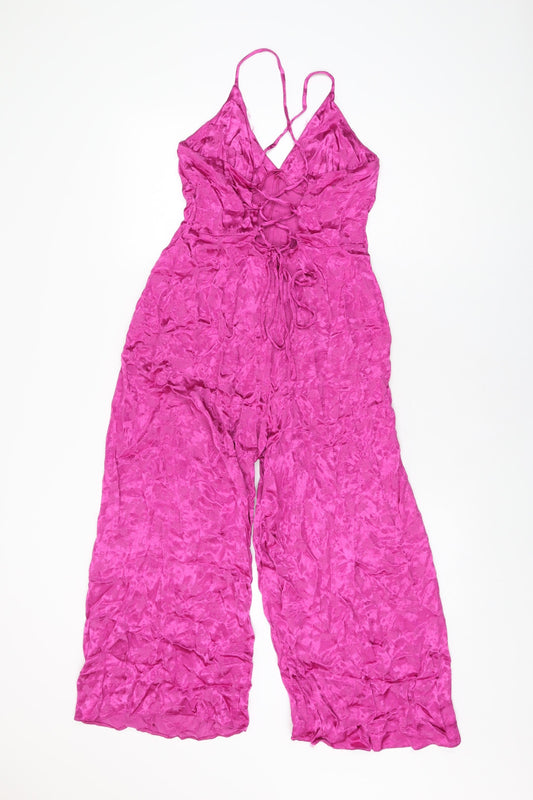 Womens UK Size 12 ASOS One-Piece Pink Jumpsuit
