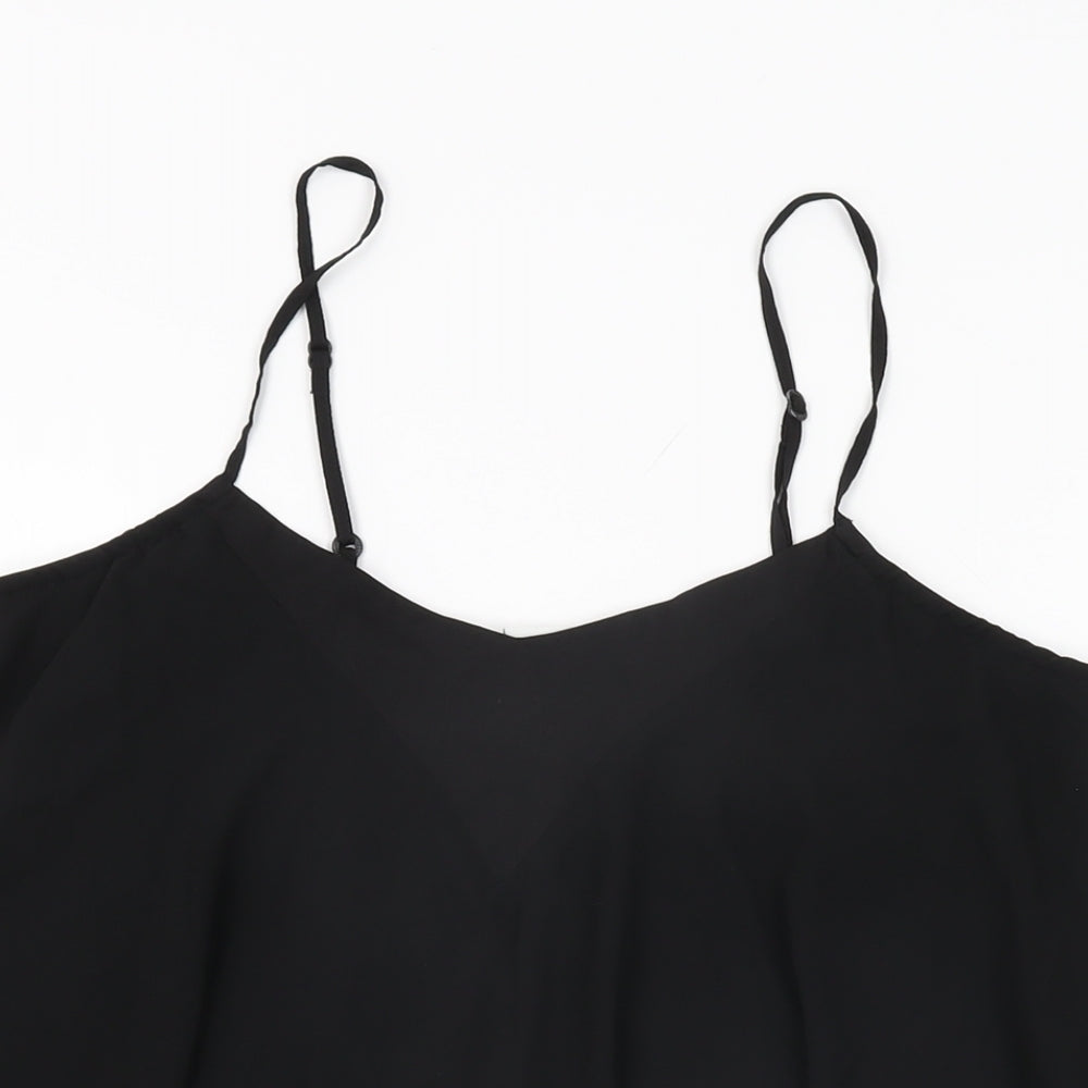 Womens UK Size M VILA Black Camisole T-Shirt